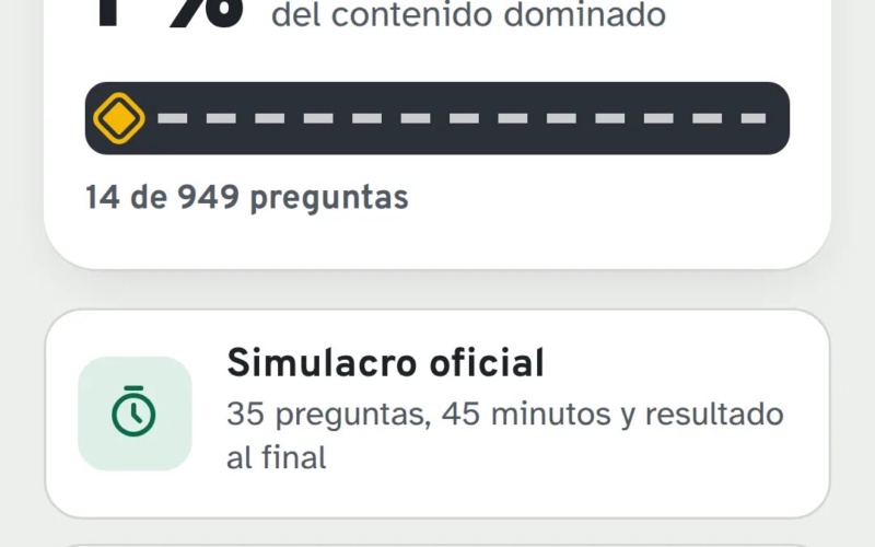 Captura de Licencia B: examen teórico Clase B